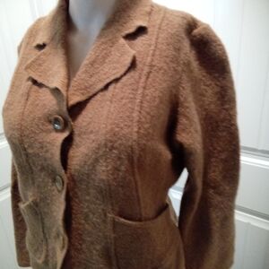 Mainbocher Women's Size XL Brown 100% Wool Jacket
